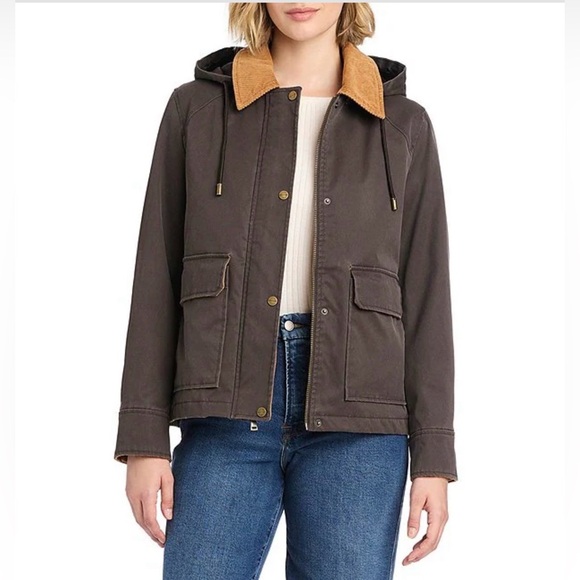 Sanctuary Jackets & Blazers - Sanctuary Oiled Barn Field Jacket Corduroy Collar and Cuffs Women’s Size XL